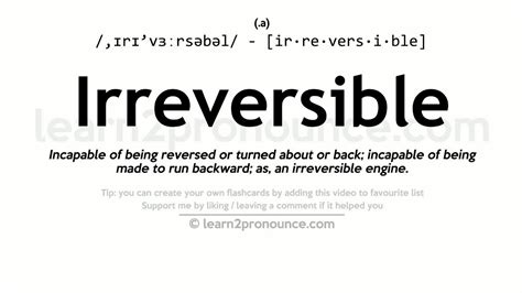 irreversibility definition.